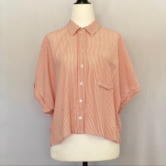 Forever 21 Tops - NWOT F21 Coral and White Striped Top